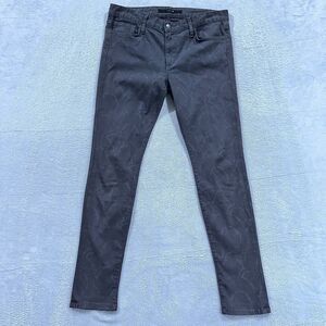 Joe's Skinny MADE In USA Jeans 31‎ Aztec Print Burgundy  Mid Rise Women's